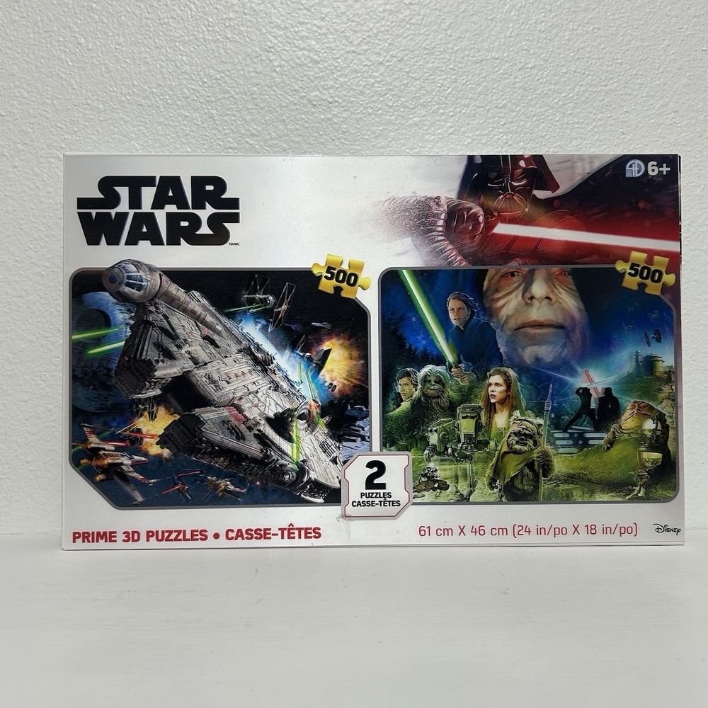 Star Wars Disney Prime 3D 2-pack‎ Puzzles Millennium Falcon & Return Of The Jedi